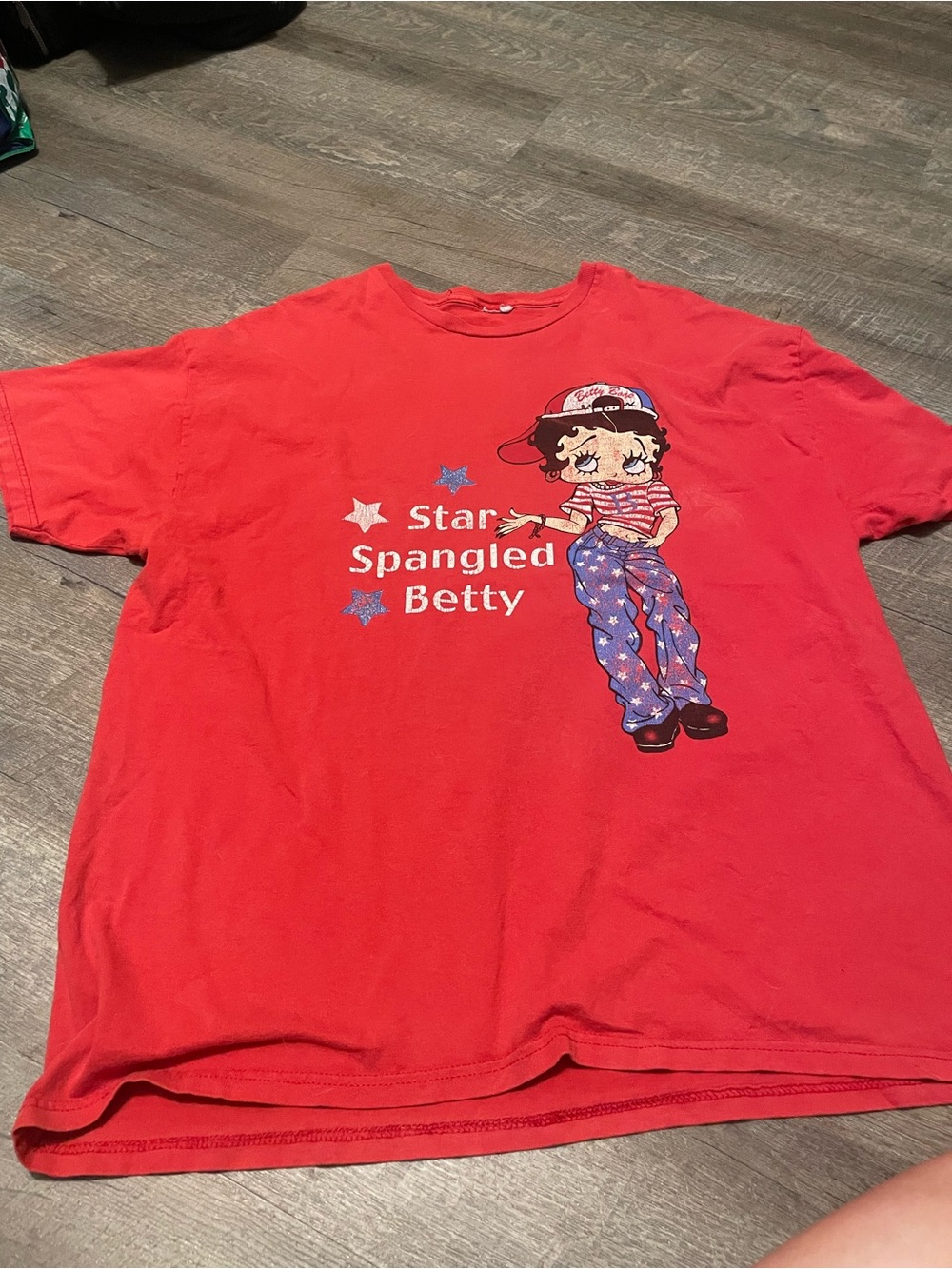 Red 'Star Spangled Betty' Graphic Tee